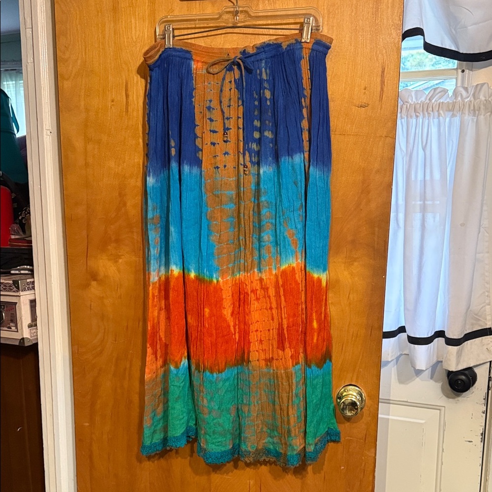 Bohemian Cafe Tie Dye Skirt sz M